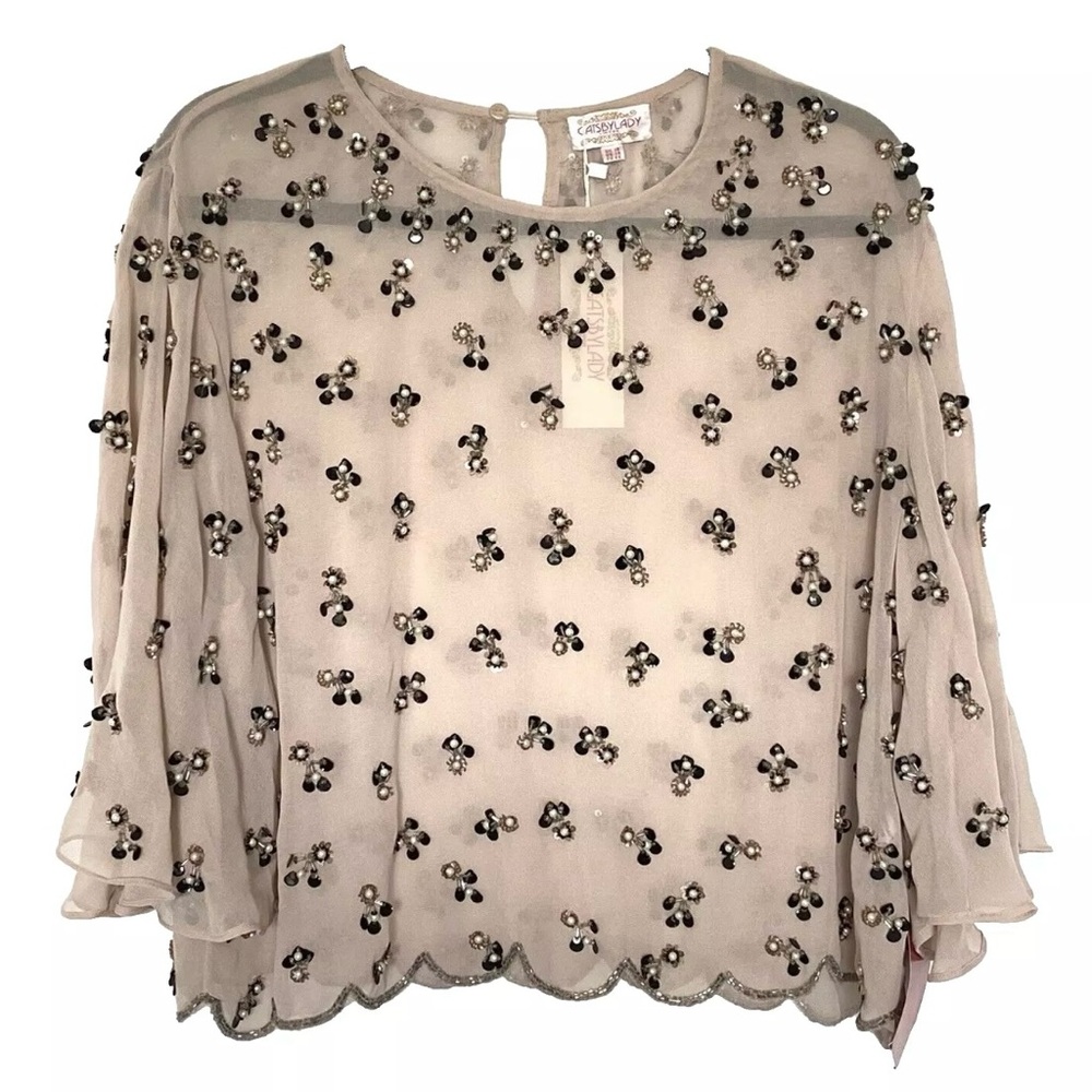 Gatsbylady London Vintage-Inspired Beaded Blouse